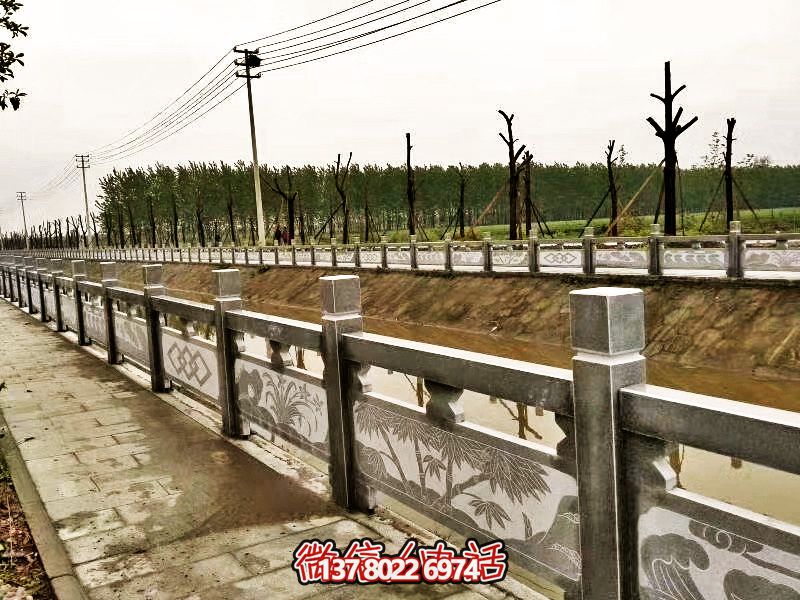 美化城市河道，完美防護(hù)欄桿，大理石裝飾