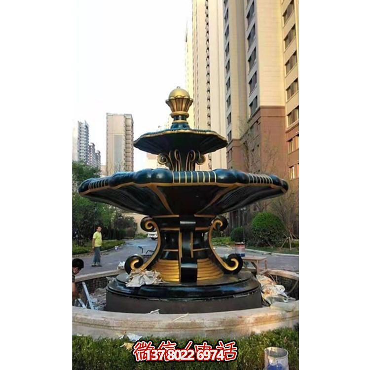 歐式風(fēng)格石雕大型噴泉雕塑，點(diǎn)綴別墅小區(qū)