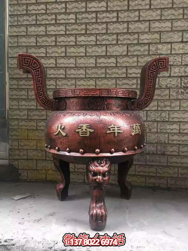 紅銅香爐，來自古老寺院的精美鑄造