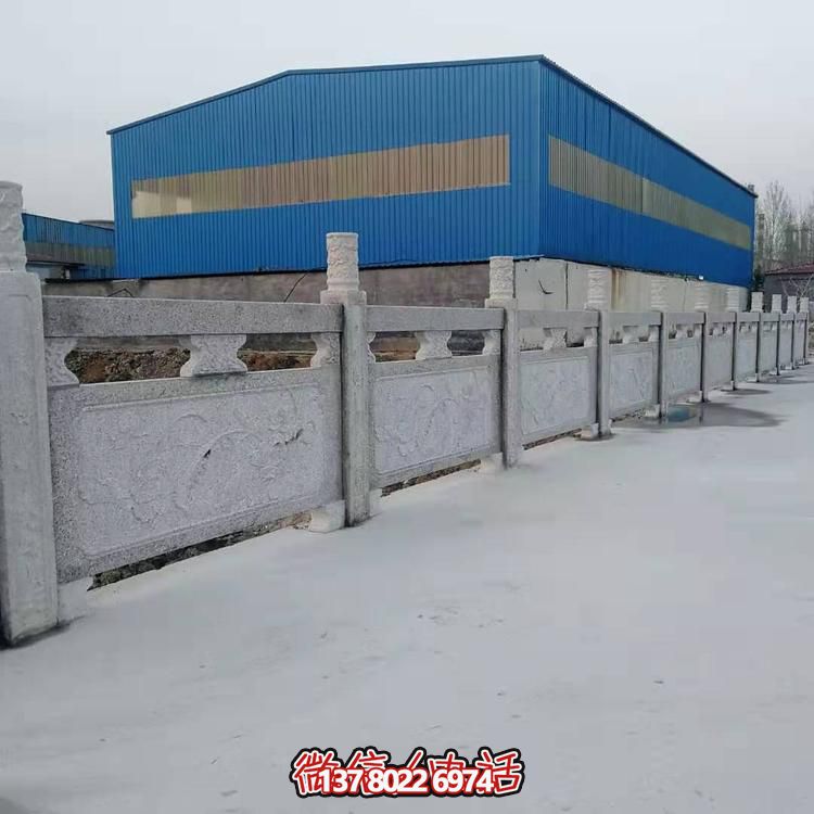 大理石護(hù)欄雕塑，為您的戶外河道增添美觀