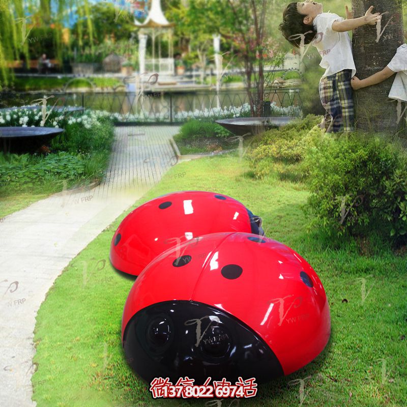 精美玻璃鋼瓢蟲雕塑，點亮公園