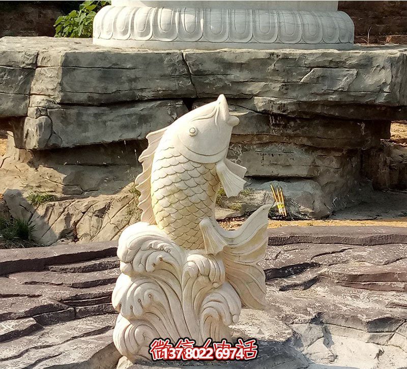 漢白玉石雕塑，點(diǎn)綴公園景觀，增添創(chuàng)意噴水裝置