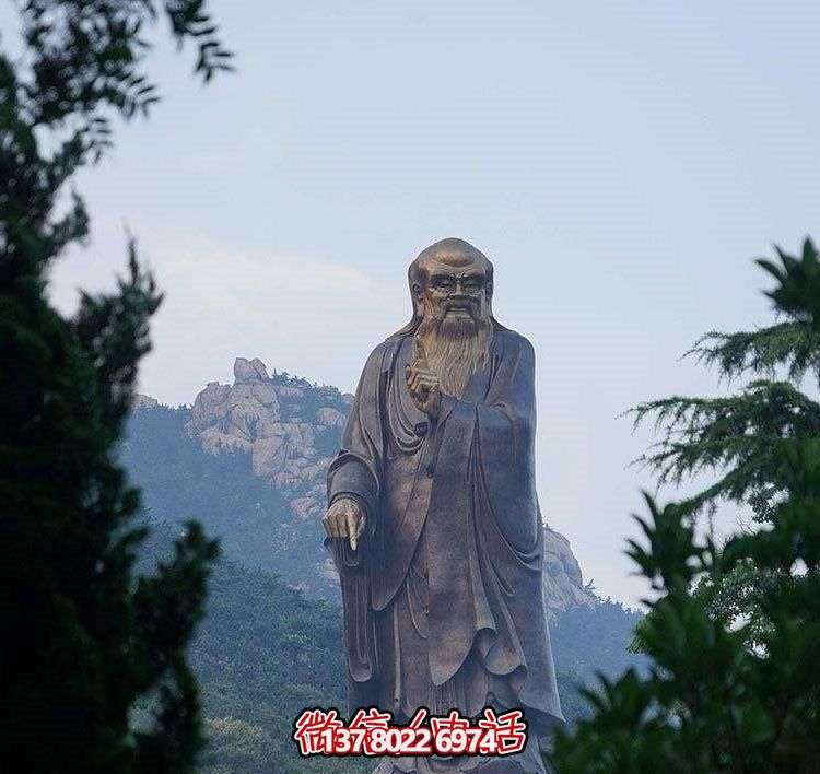 戶外大型鑄銅老子雕像，仿古做舊古代名人擺件