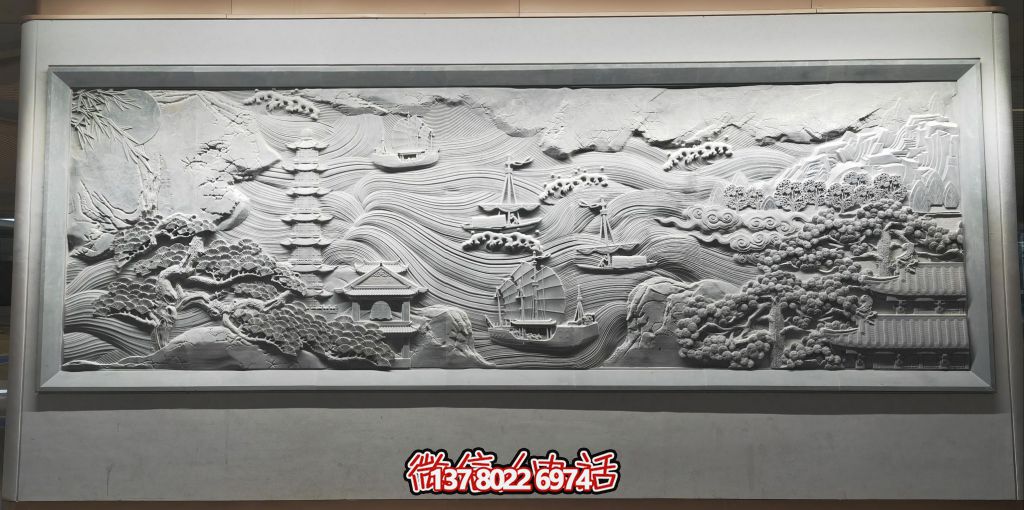 古韻山海景，帆影塔光共逸興